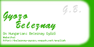 gyozo beleznay business card