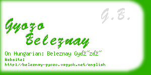 gyozo beleznay business card